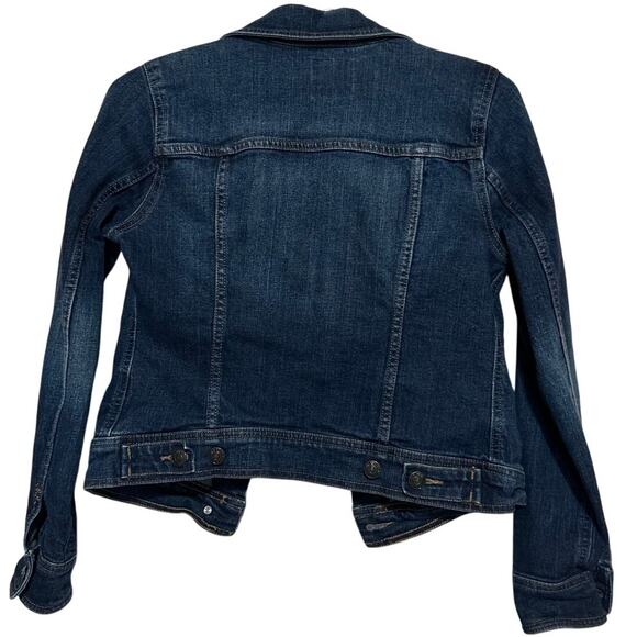 Old Navy Women's Blue Denim Jean Button Up Jacket Front Side Pockets Size XS - Picture 2 of 5